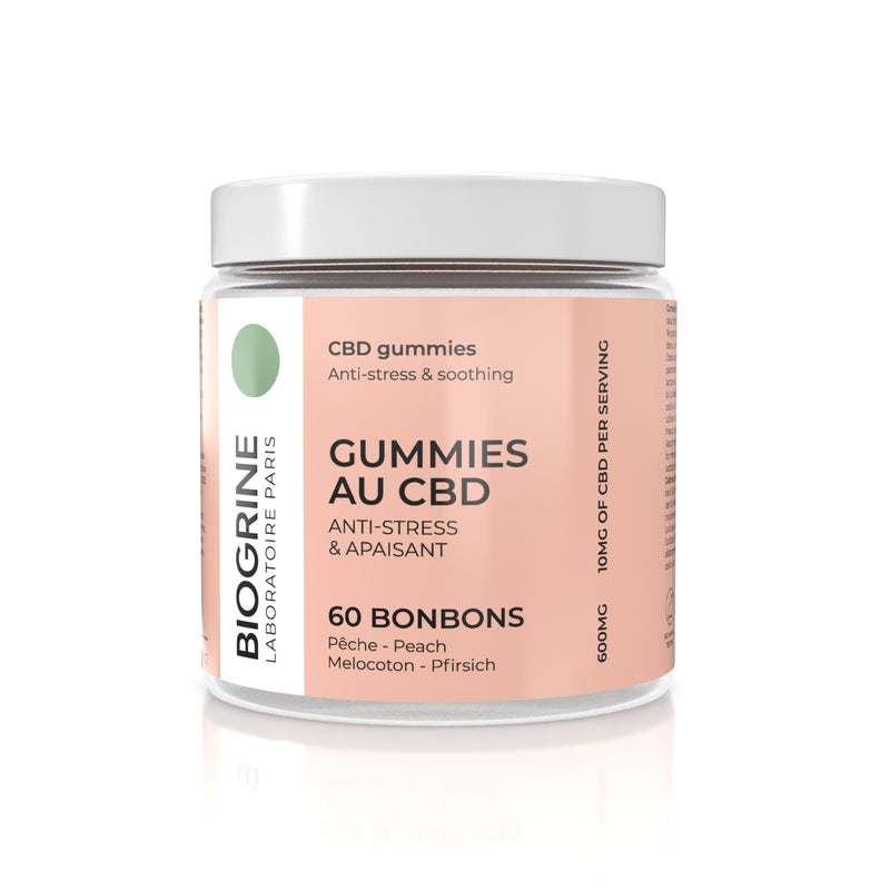 Peach CBD Gummies - Anti-Stress & Soothing | 600mg CBD 60 gummies Vegan
