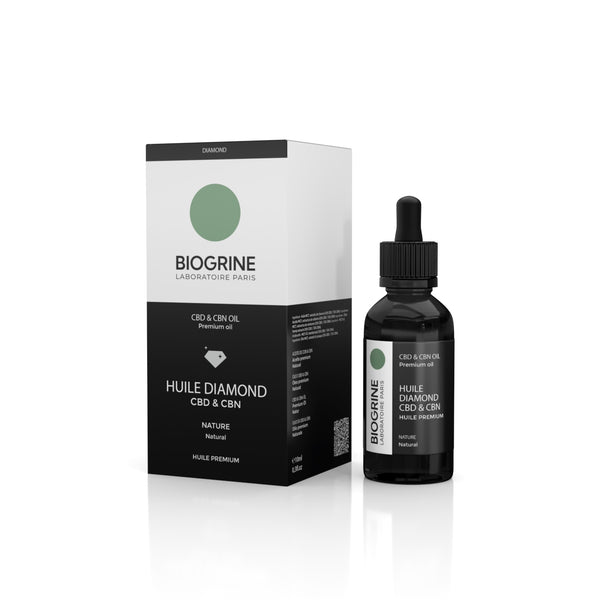 Huile "DIAMOND" CBD + CBN | Insomnie Anxiété |  Huile Premium BIO | Nature 10ml Vegan