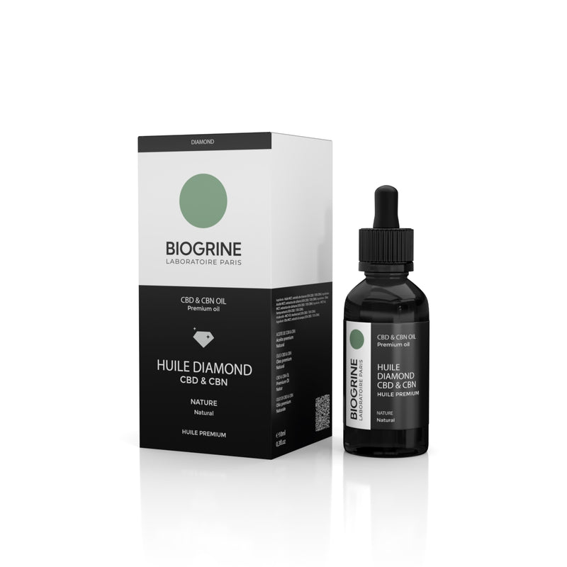 Huile "DIAMOND" CBD + CBN | Insomnie Anxiété |  Huile Premium BIO | Nature 10ml Vegan