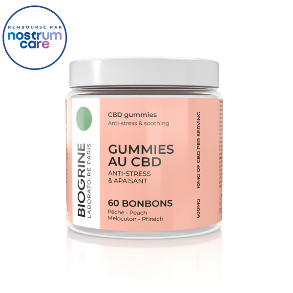 Peach CBD Gummies - Anti-Stress & Soothing | 600mg CBD 60 gummies Vegan