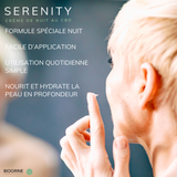 „SERENITY“ – Revitalisierende CBD-Nachtcreme | Grüner Tee | 300 mg CBD 50 ml