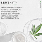 "SERENITY" - Crema de noche revitalizante con CBD | Té verde | 300 mg de CBD