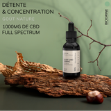 Huile CBD 1000mg Full Spectrum 10% | Détente & Concentration  | Goût Nature 10ml Vegan