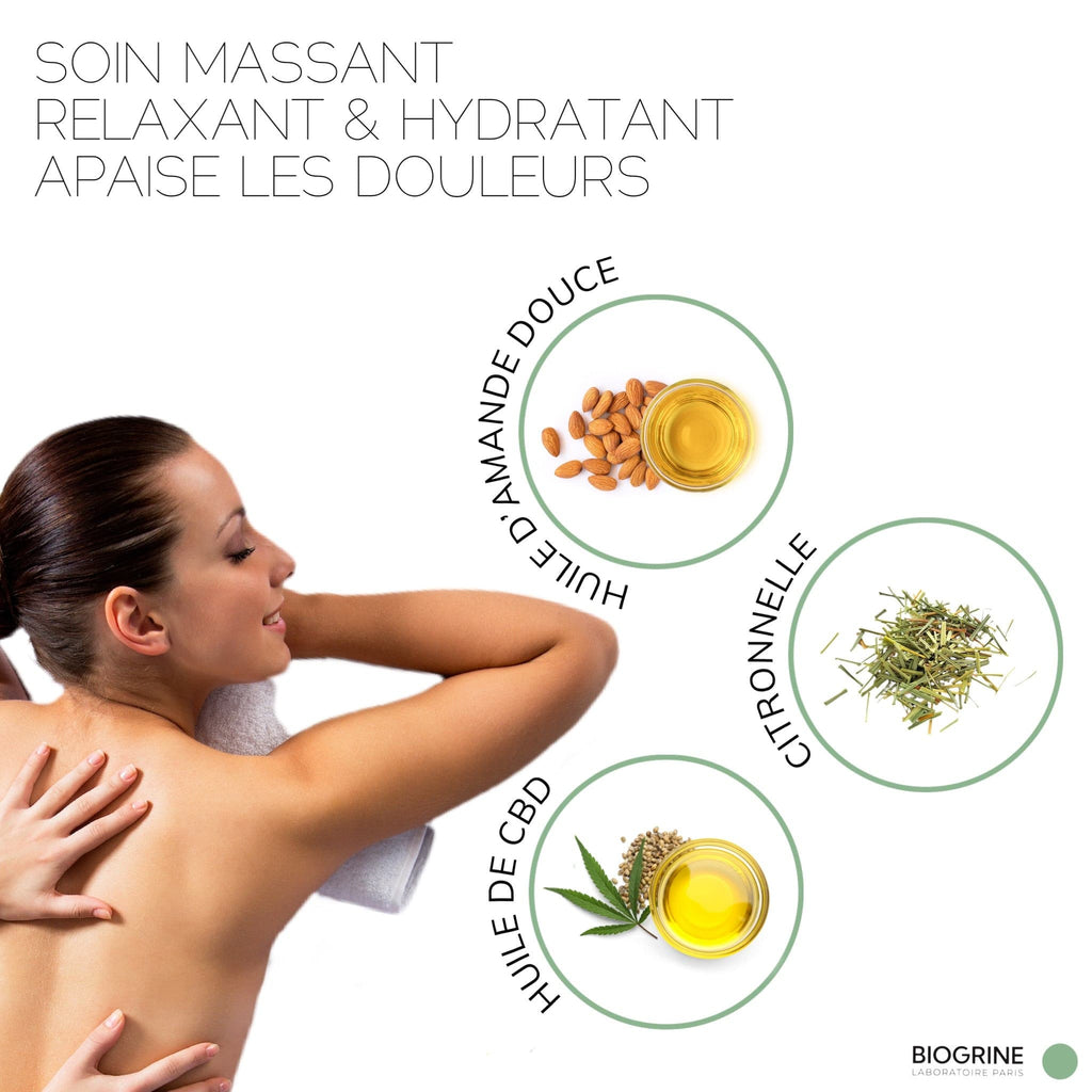 "RECOVER" | Huile de massage au CBD | Citronnelle | 300mg CBD 100ml