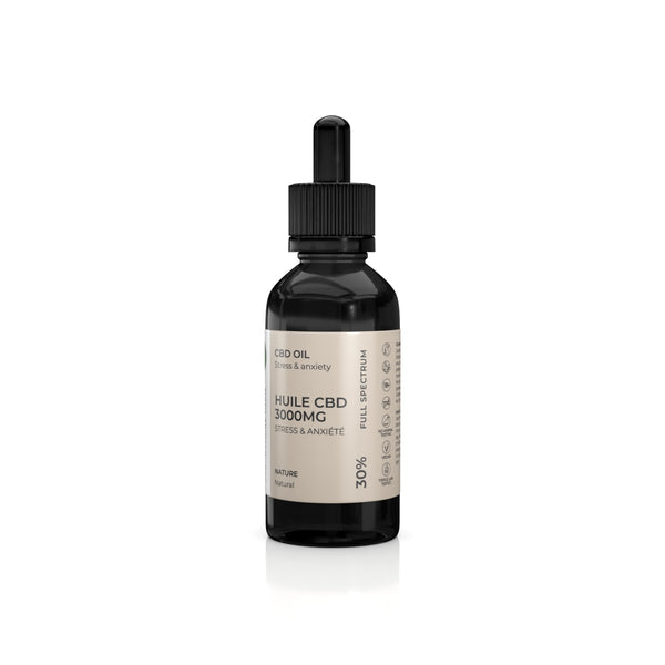 CBD-Öl 3000 mg PREMIUM Vollspektrum 30 % | Stress und Angst | BIO-Öl | Natürliches Aroma 10 ml Vegan
